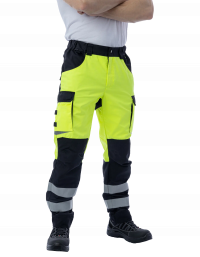 Сигнальные брюки Brodeks KS309, желтый/черный 