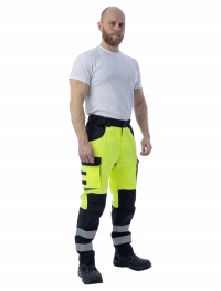 Сигнальные брюки Brodeks KS309, желтый/черный 