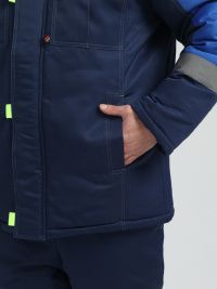 Костюм зимний Бивек-2 СОП (тк.Смесовая,210) пк, т.синий/васильковый/лимонный