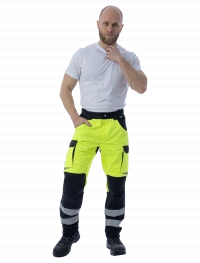 Сигнальные брюки Brodeks KS309, желтый/черный 