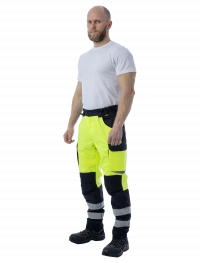 Сигнальные брюки Brodeks KS309, желтый/черный 