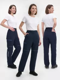 Брюки женские ProfLineSpecialist (тк.Смесовая,240), т.синий/васильковый