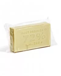 Мыло хозяйственное 72% 200 г в прозрачной обертке (х54)