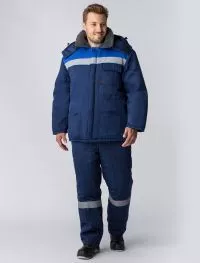 Костюм зимний Т-Ультра-2 (тк.Смесовая,210) п/к, т.синий/васильковый