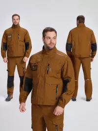 Куртка ProfLineSpecialist (тк.РипСтоп,240), коричневый/черный