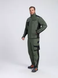 Костюм ProfLineLeader-2 (тк.Хлопок/Спандекс,260) п/к, хаки/черный